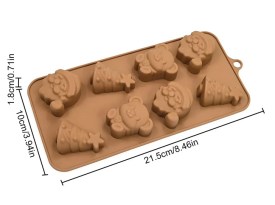 Molde silicona 8 figuras Navidad